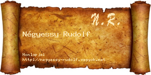 Négyessy Rudolf névjegykártya