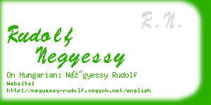 rudolf negyessy business card
